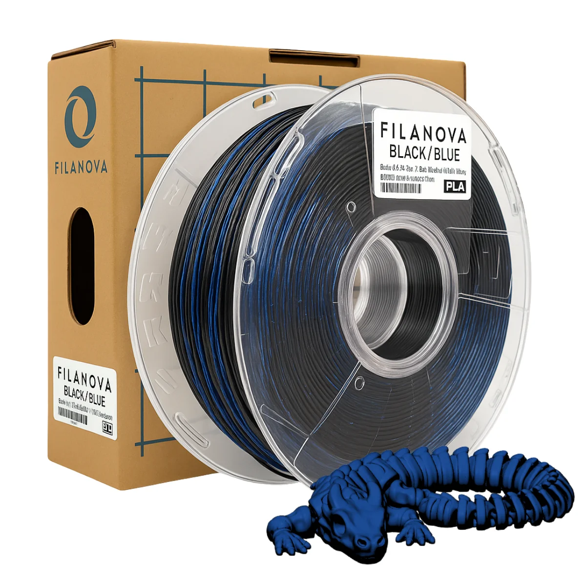 Black Red Negro Rojo Filamento PLA Dual Color  Filanova x 1Kg