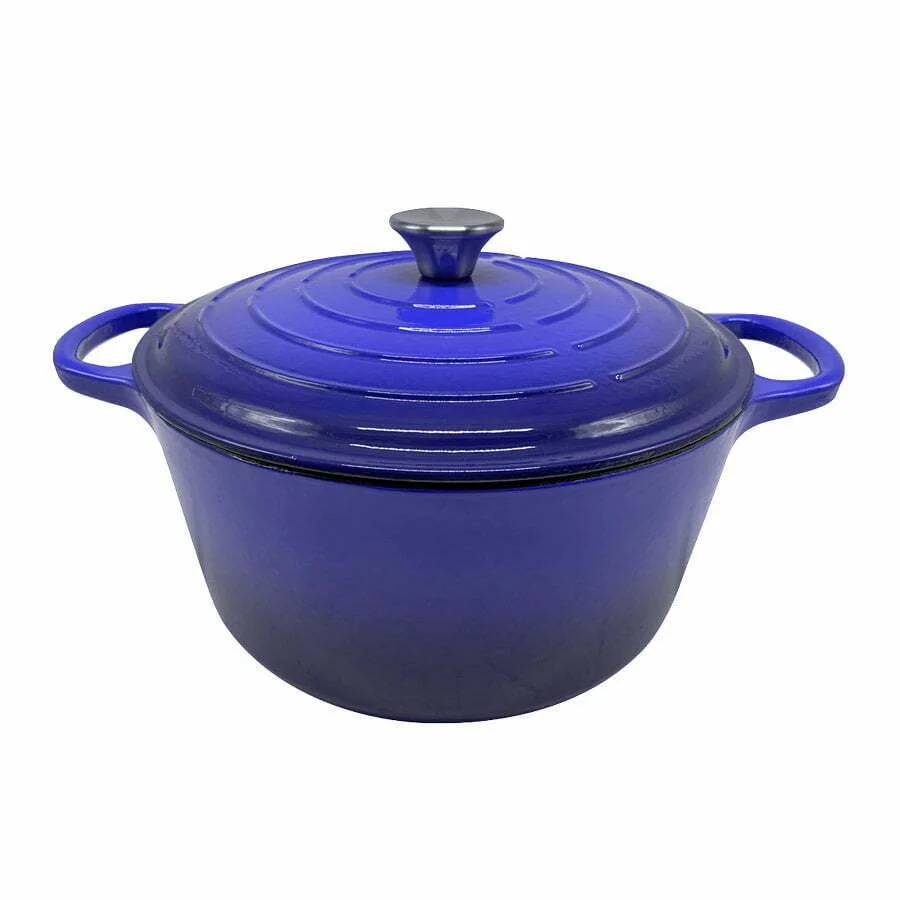 Olla de hierro esmaltado rojo 26 cm VONNE azul degradado CCN056