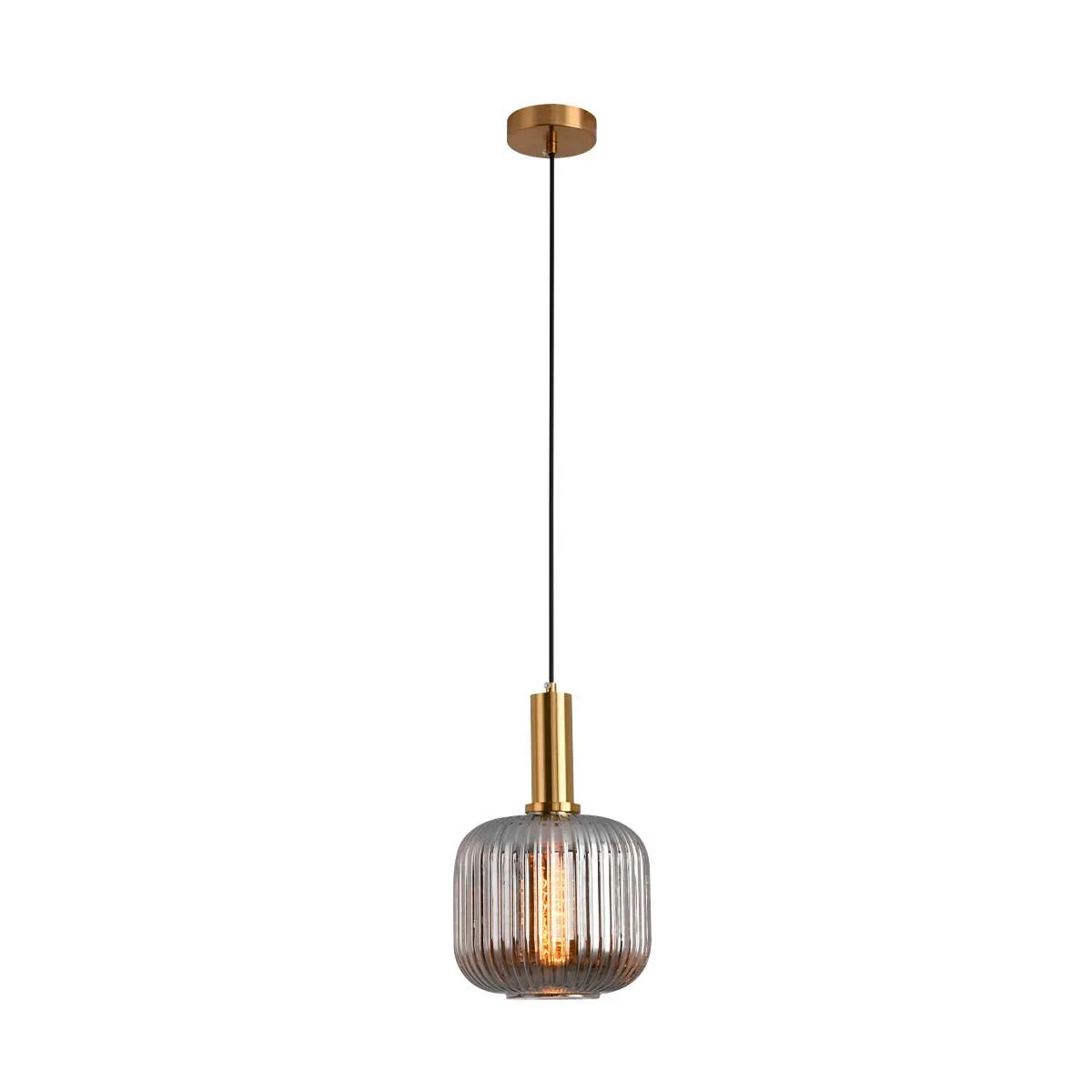 Luminaria Lampara aplique colgante oval 21 cm smoke