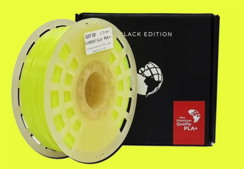 SILK AMARILLO FLUO  YELLOW FLUO GST sin caja PLA SILK Filamento 3D 1.75 1KG