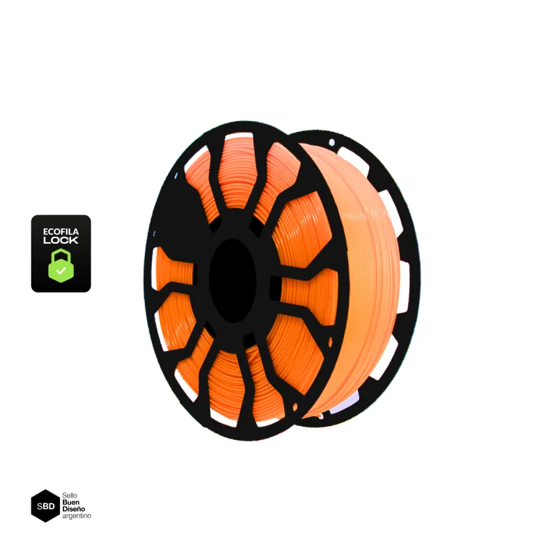 NARANJA SIN CARRETEL PLA HELLBOT Filamento 3D 1,75mm x 1KG ECOFILA 3669